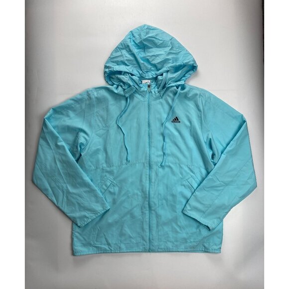 Adidas Women's L Pastel Blue Light Athletic Jacket - Picture 1 of 6
